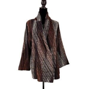 JOAN MCGEE Hand-Woven Silk Wearable Art Fiber Artist Jacket O/S